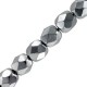 Czech Fire polished faceted glass beads 4mm Crystal full chrome